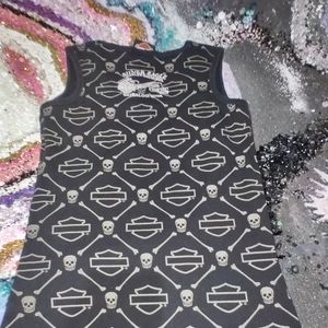 Harley Davidson skull tank top